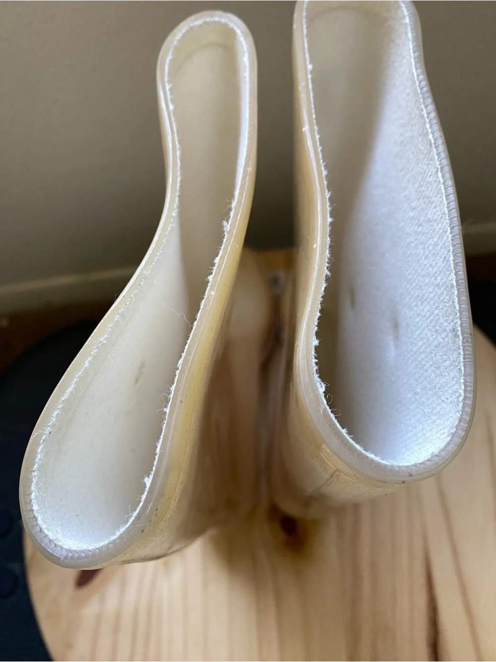 Women's Knee-High Rain Boots in Cream
